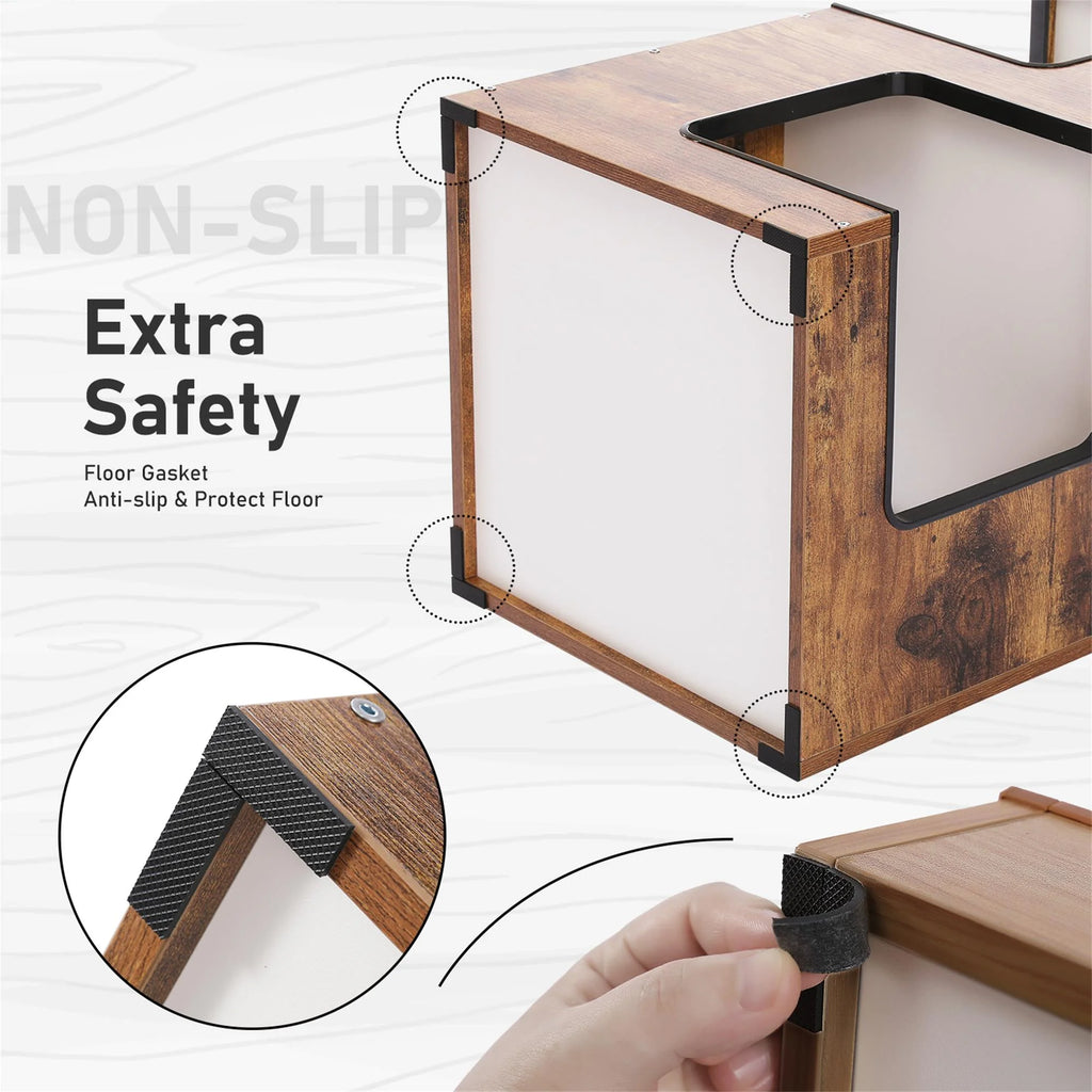 Minimalist Wooden Cat Condo Tower