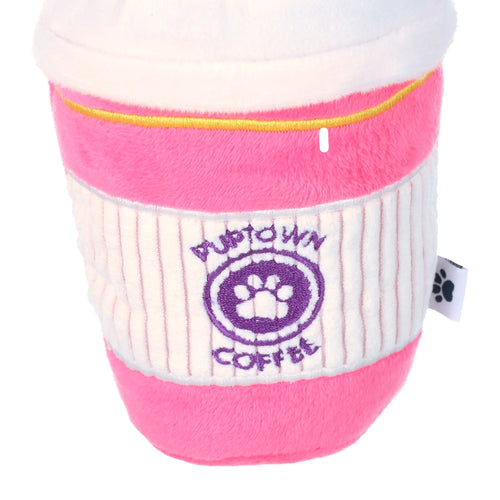 Coffee Cup Plush Dog Toy