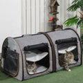 Dual Compartment Soft Pet Carrier