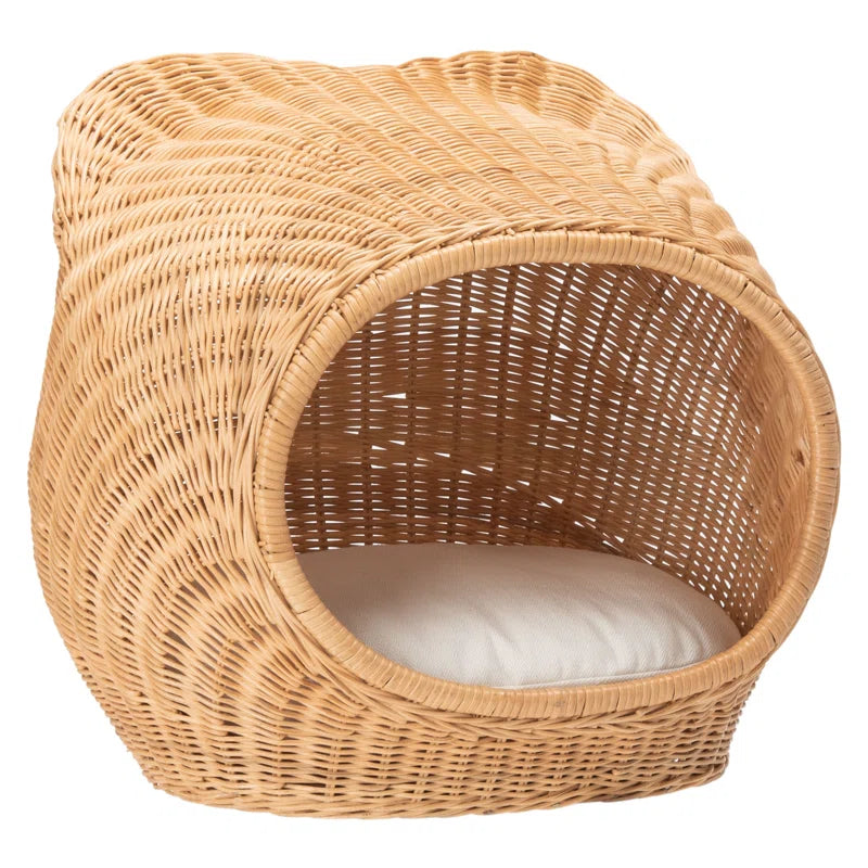 Woven Rattan Cat Cave Bed