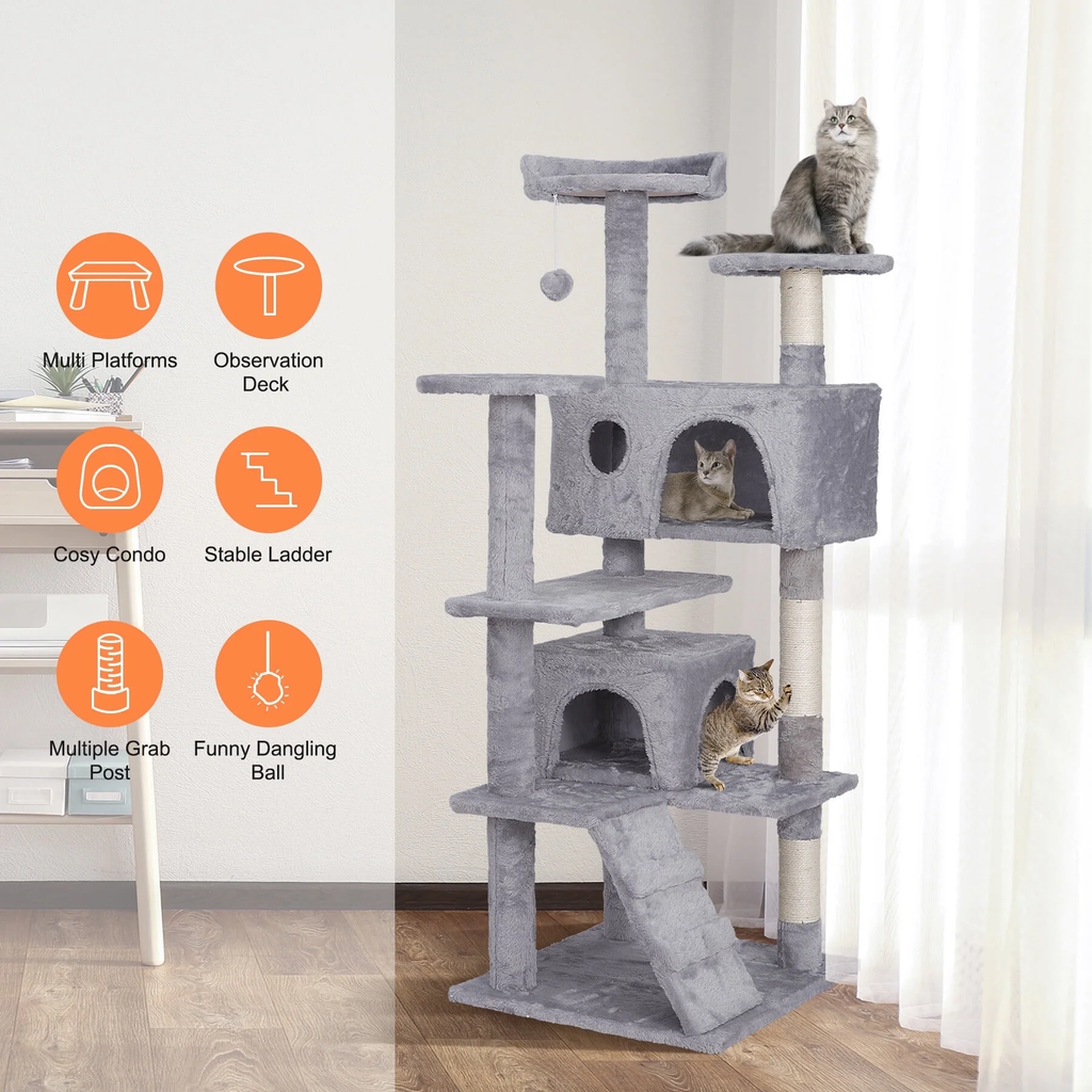 Double Condo Multi-Level Cat Tower