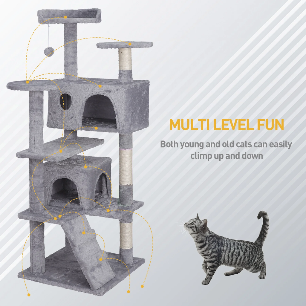 Double Condo Multi-Level Cat Tower