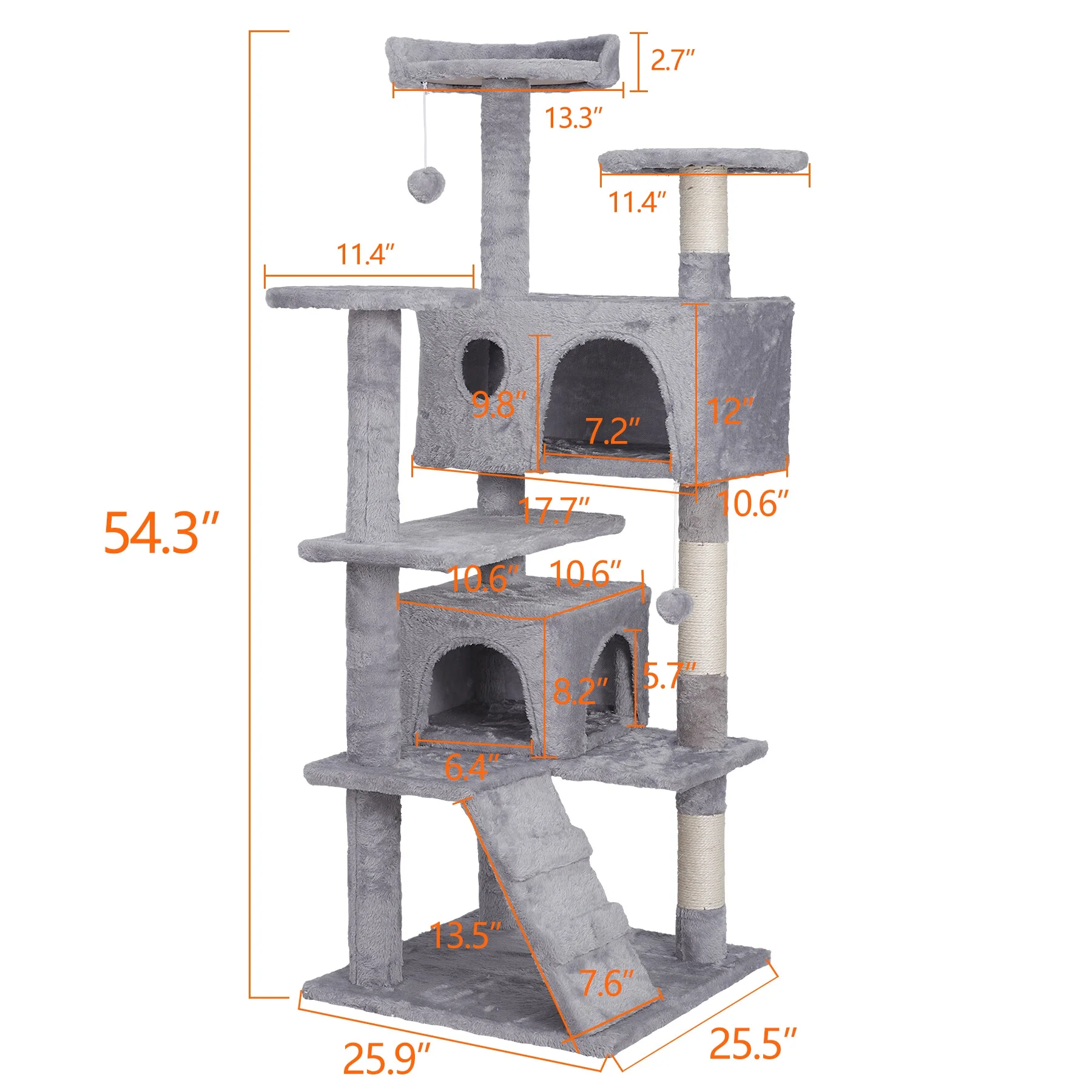 Double Condo Multi-Level Cat Tower