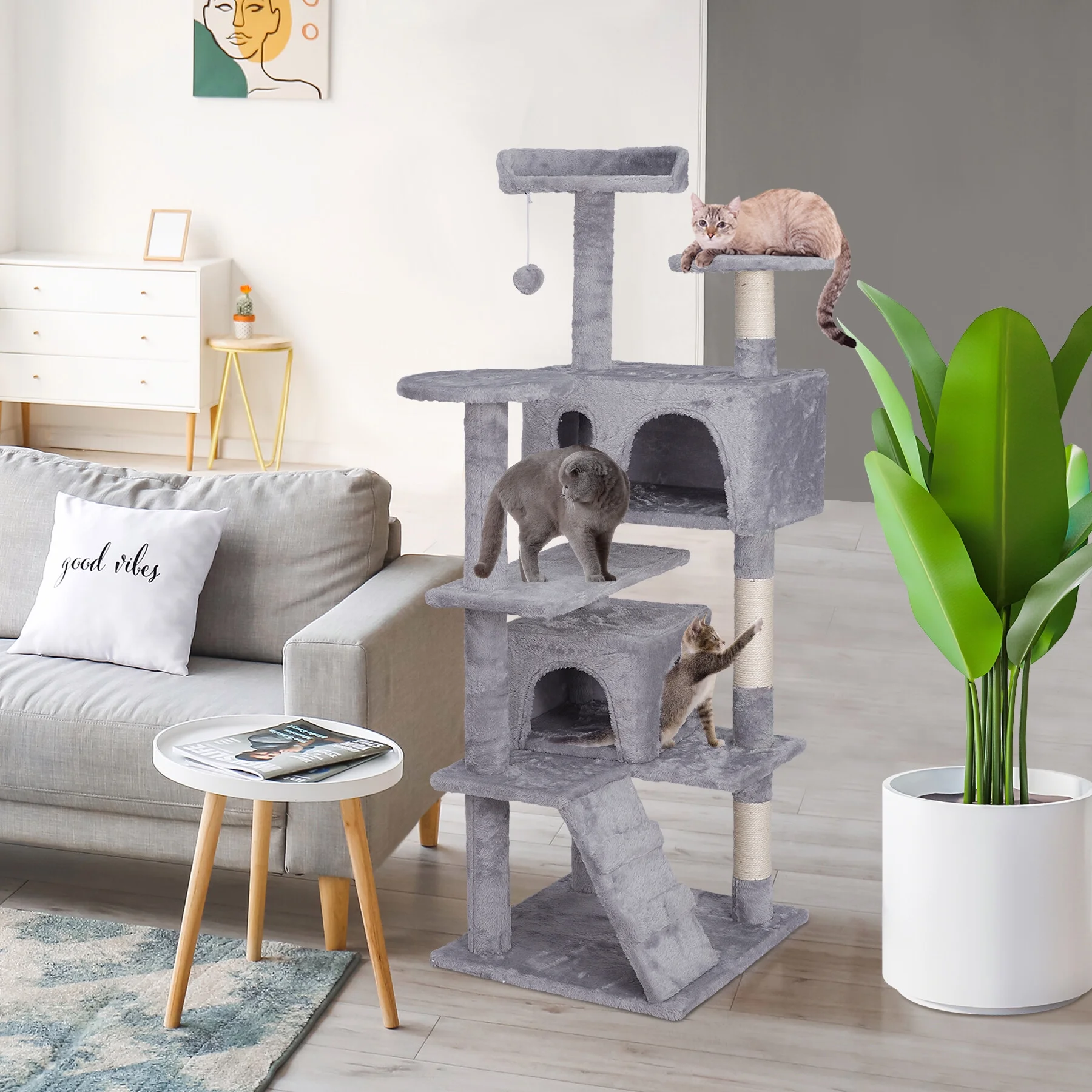 Double Condo Multi-Level Cat Tower