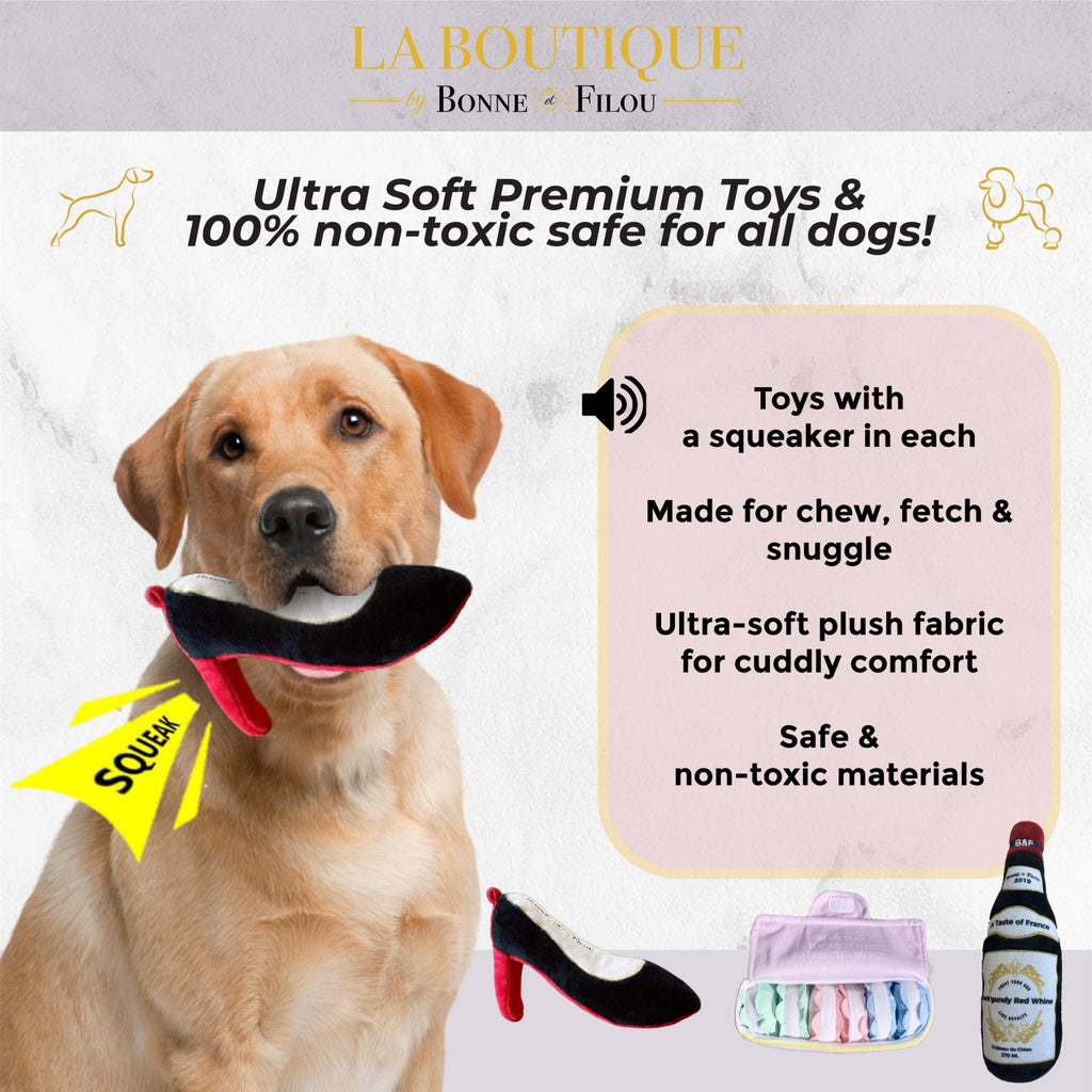 Plush Squeaky Dog Toy Set | Large