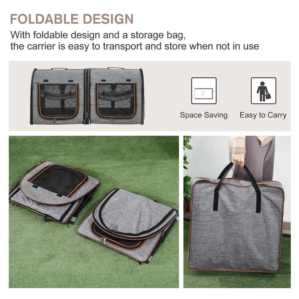 Dual Compartment Soft Pet Carrier