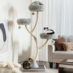 70" Metal Cat Tree Tower with 3 Plush Perches 2 - MiniPaw Luxe