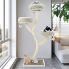 70" Metal Cat Tree Tower with 3 Plush Perches 3 - MiniPaw Luxe