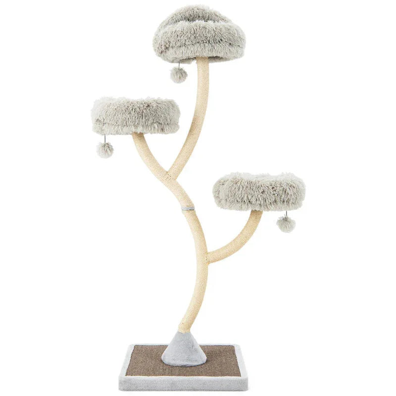 70" Metal Cat Tree Tower with 3 Plush Perches 4 - MiniPaw Luxe