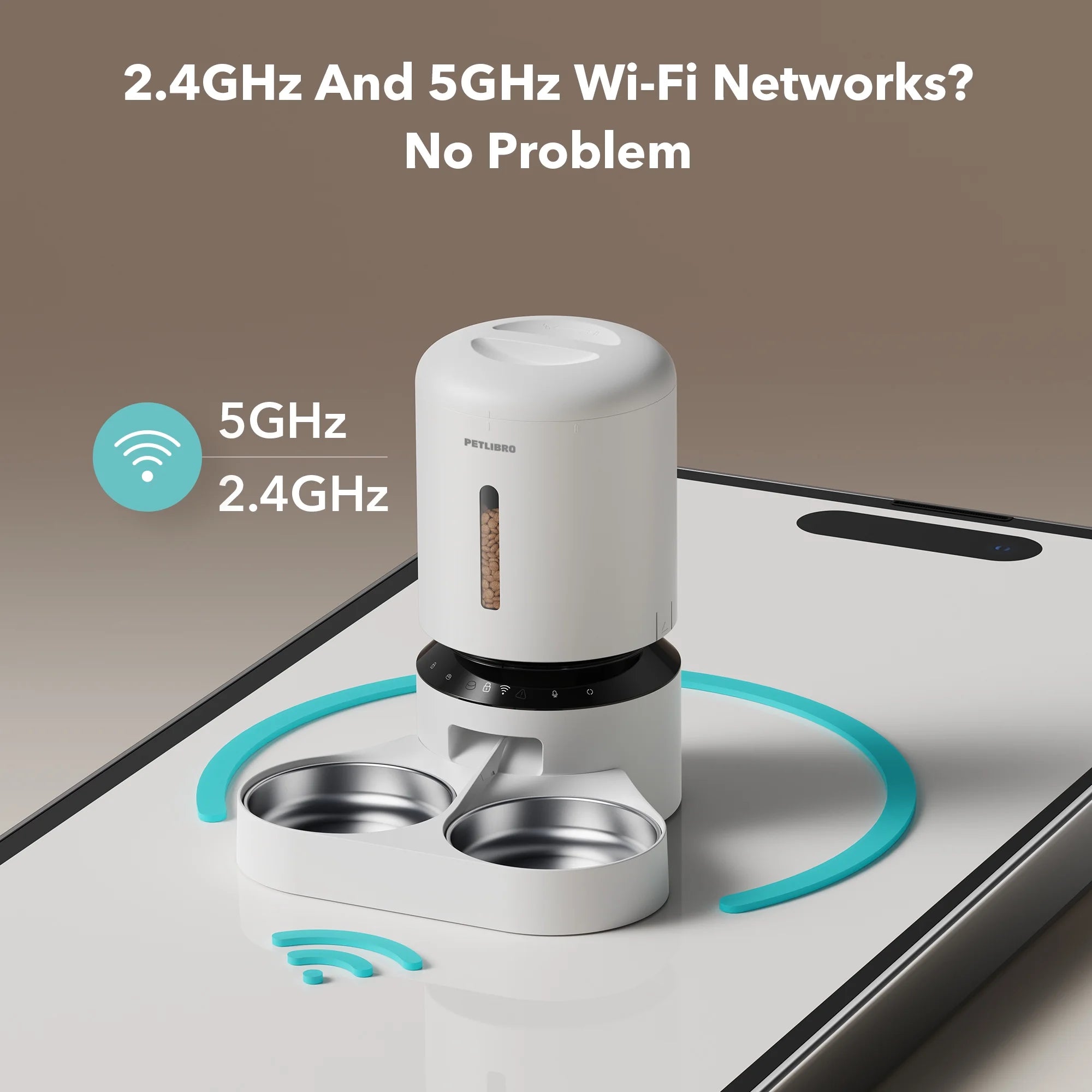 WiFi Dual Bowl Automatic Cat Feeder