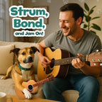 Acoustic Guitar Squeaky Crinkle Dog Toy 6 - MiniPaw Luxe