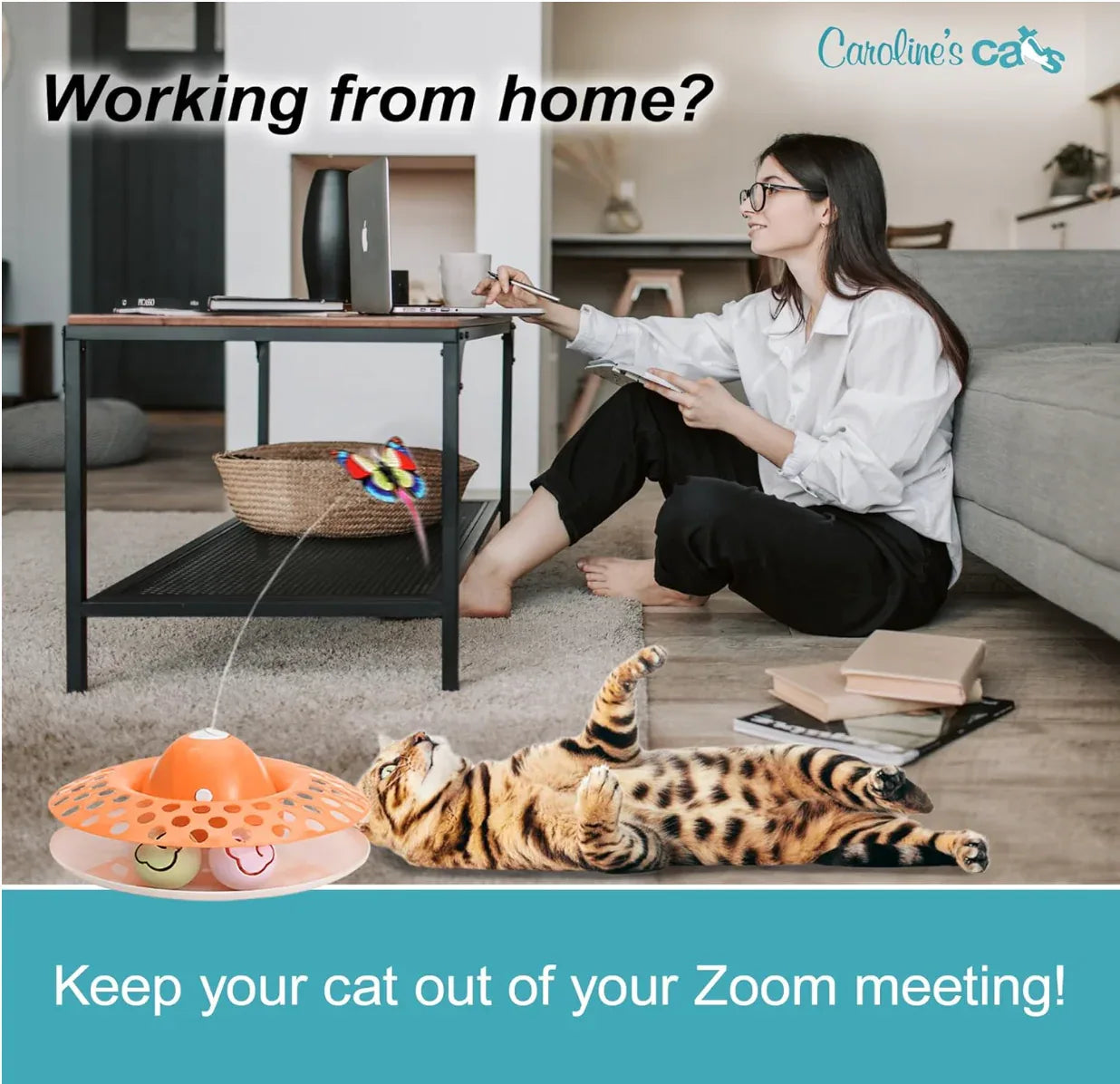 Automatic Butterfly Cat Toy with Catnip Ball Track 2 - MiniPaw Luxe