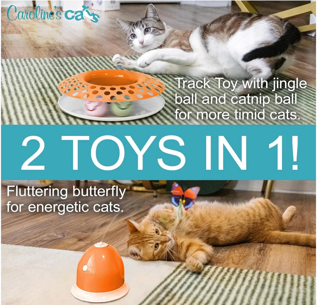 Automatic Butterfly Cat Toy with Catnip Ball Track 5 - MiniPaw Luxe