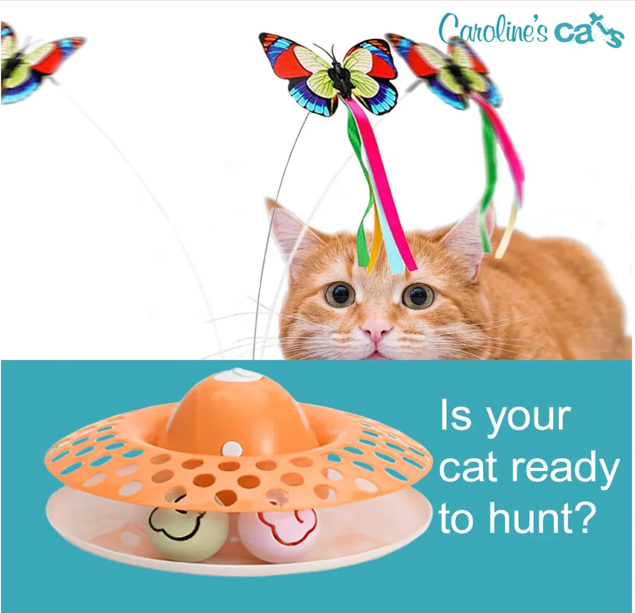 Automatic Butterfly Cat Toy with Catnip Ball Track 7 - MiniPaw Luxe