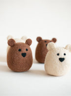POLAR BEAR Wool Dog Toy