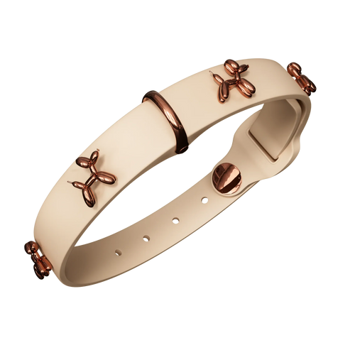 Ballon Beige Premium Dog Collar 1 - MiniPaw Luxe