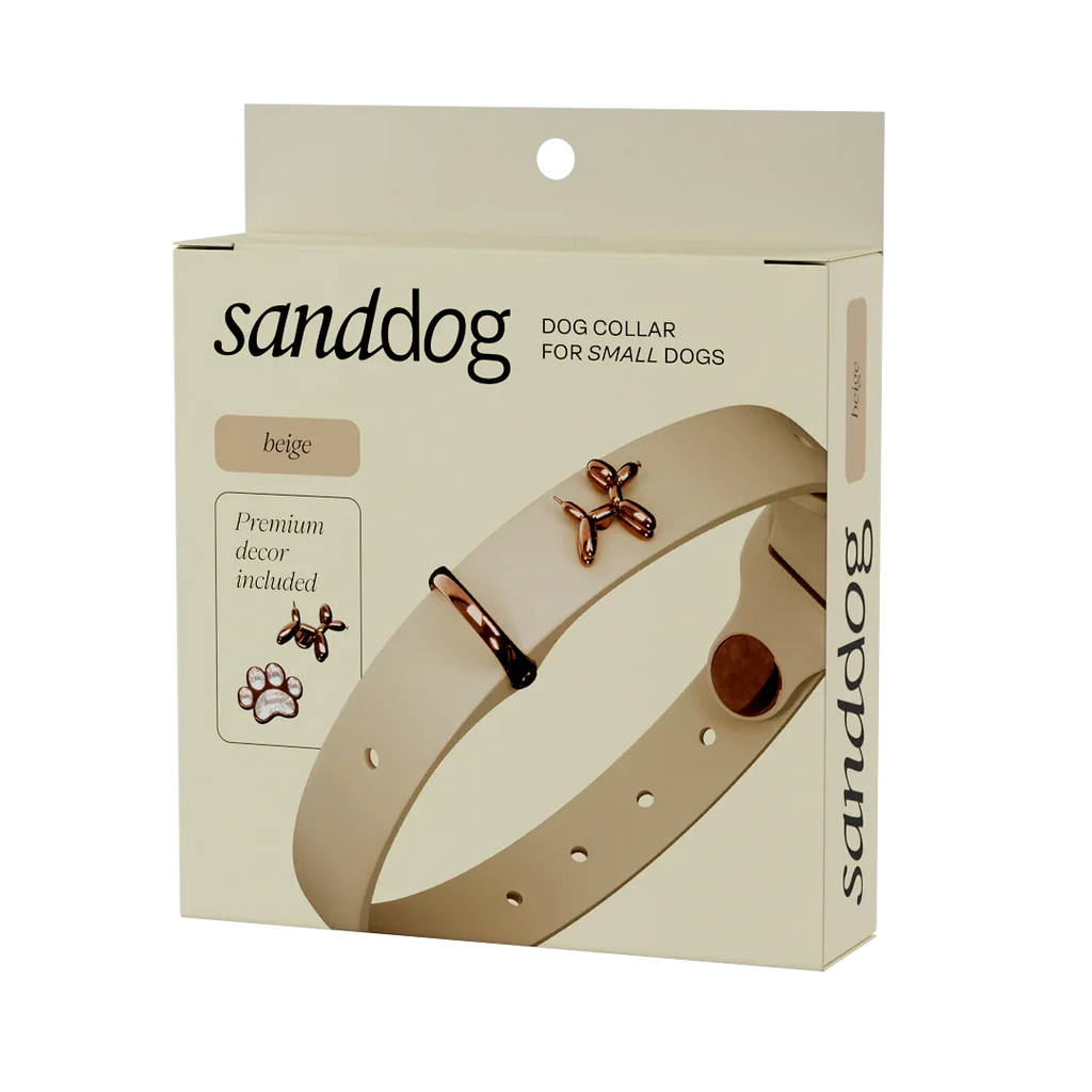 Ballon Beige Premium Dog Collar 3 - MiniPaw Luxe