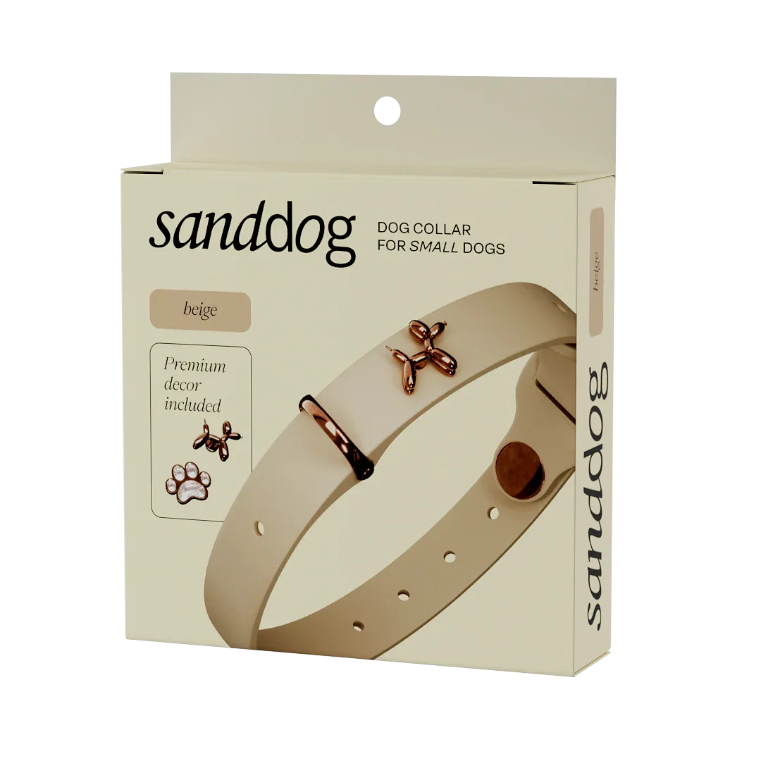 Ballon Beige Premium Dog Collar 3 - MiniPaw Luxe