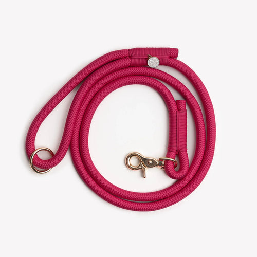 Braided Rope Leash | Magenta 1 - MiniPaw Luxe
