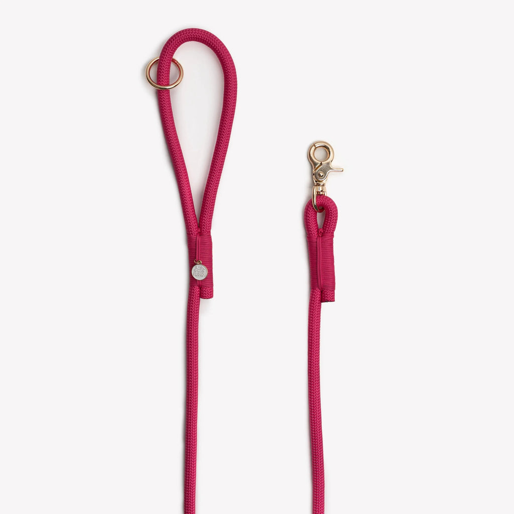 Braided Rope Leash | Magenta 2 - MiniPaw Luxe