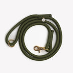 Braided Rope Leash | Moss Green 1 - MiniPaw Luxe