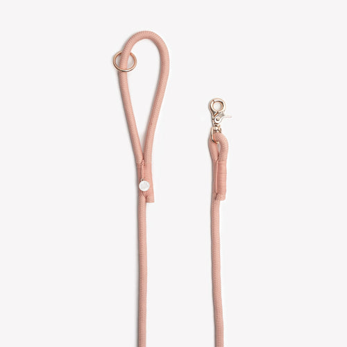 Braided Rope Leash | Powder Rose 2 - MiniPaw Luxe