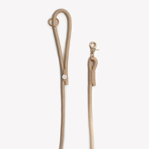 Braided Rope Leash | Tan 2 - MiniPaw Luxe