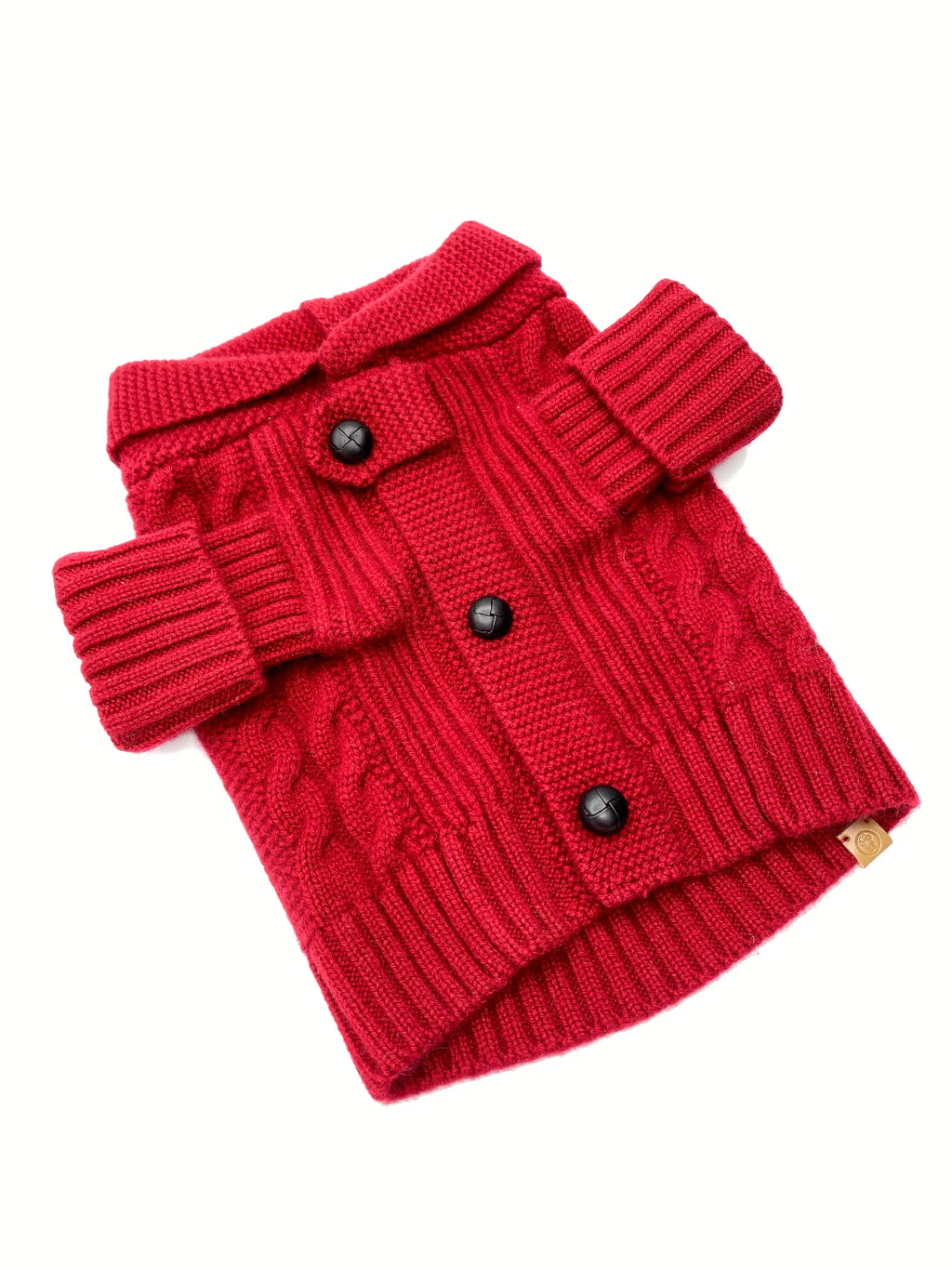Brooklyn Cashmere Cardigan | Garnet 2 - MiniPaw Luxe