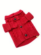 Brooklyn Cashmere Cardigan | Garnet 2 - MiniPaw Luxe