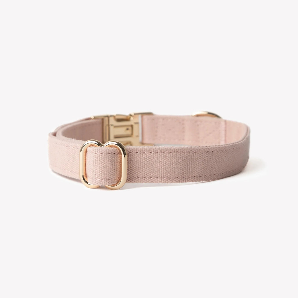 Canvas Dog Collar | Baby Pink 2 - MiniPaw Luxe