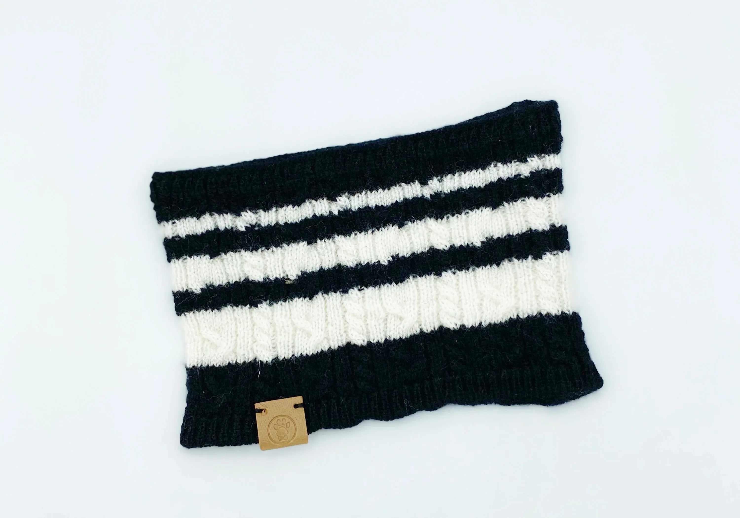Cashmere Blend Matching Scarf Set | Black and White 7 - MiniPaw Luxe