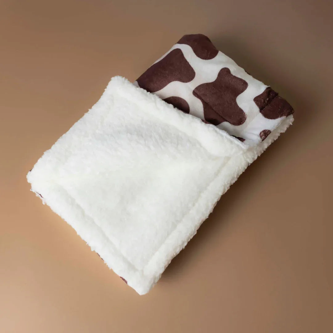 Chocolate Cow Dog Blanket 2 - MiniPaw Luxe