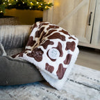 Chocolate Cow Dog Blanket 4 - MiniPaw Luxe