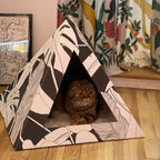 'Dark Paradise' Cat Pyramid 2 - MiniPaw Luxe