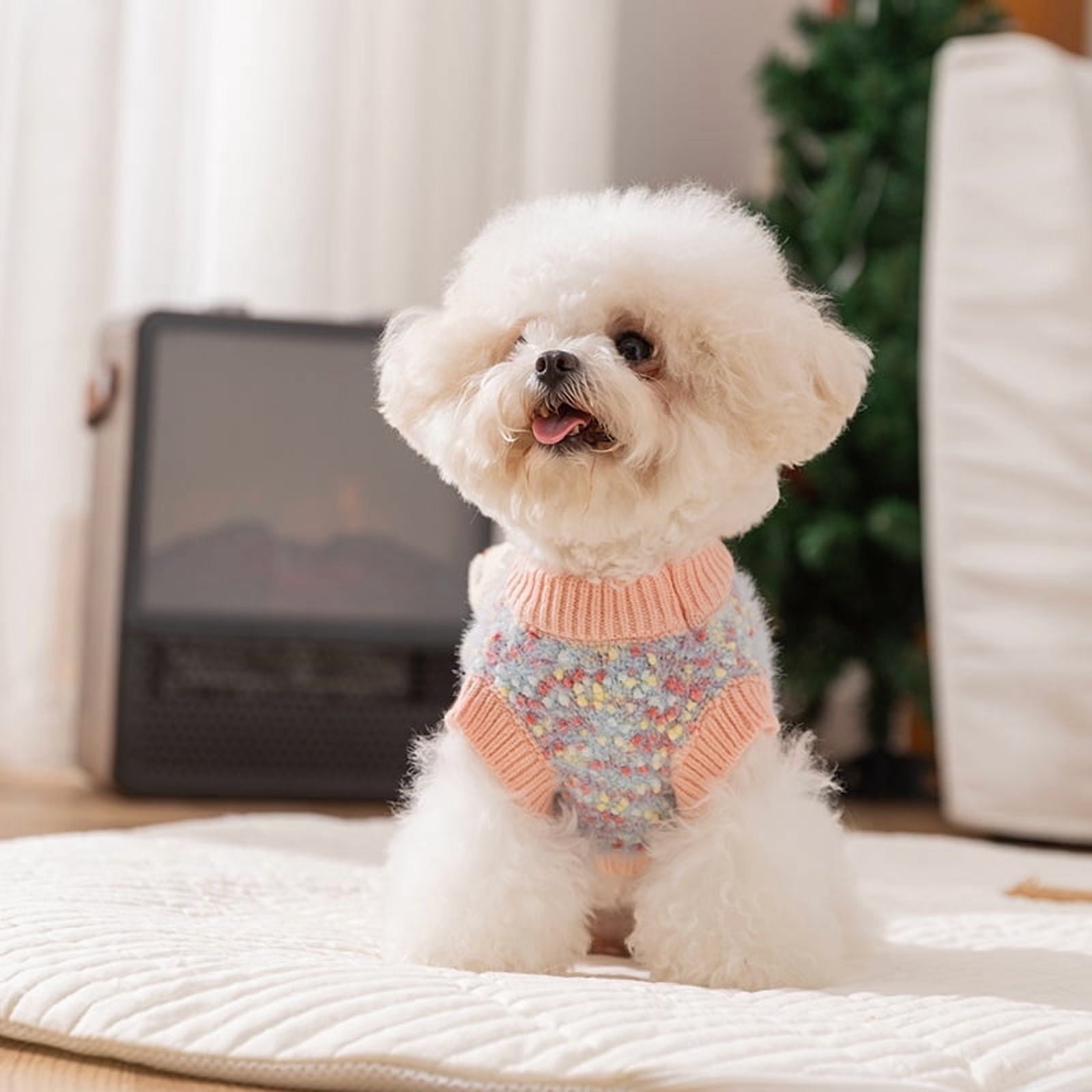 Classic Diamond Knit Dog Sweater