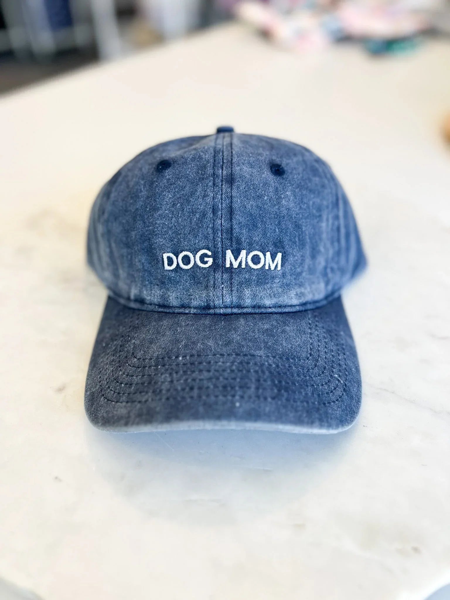 Dog Mom Hat Blue 1 - MiniPaw Luxe