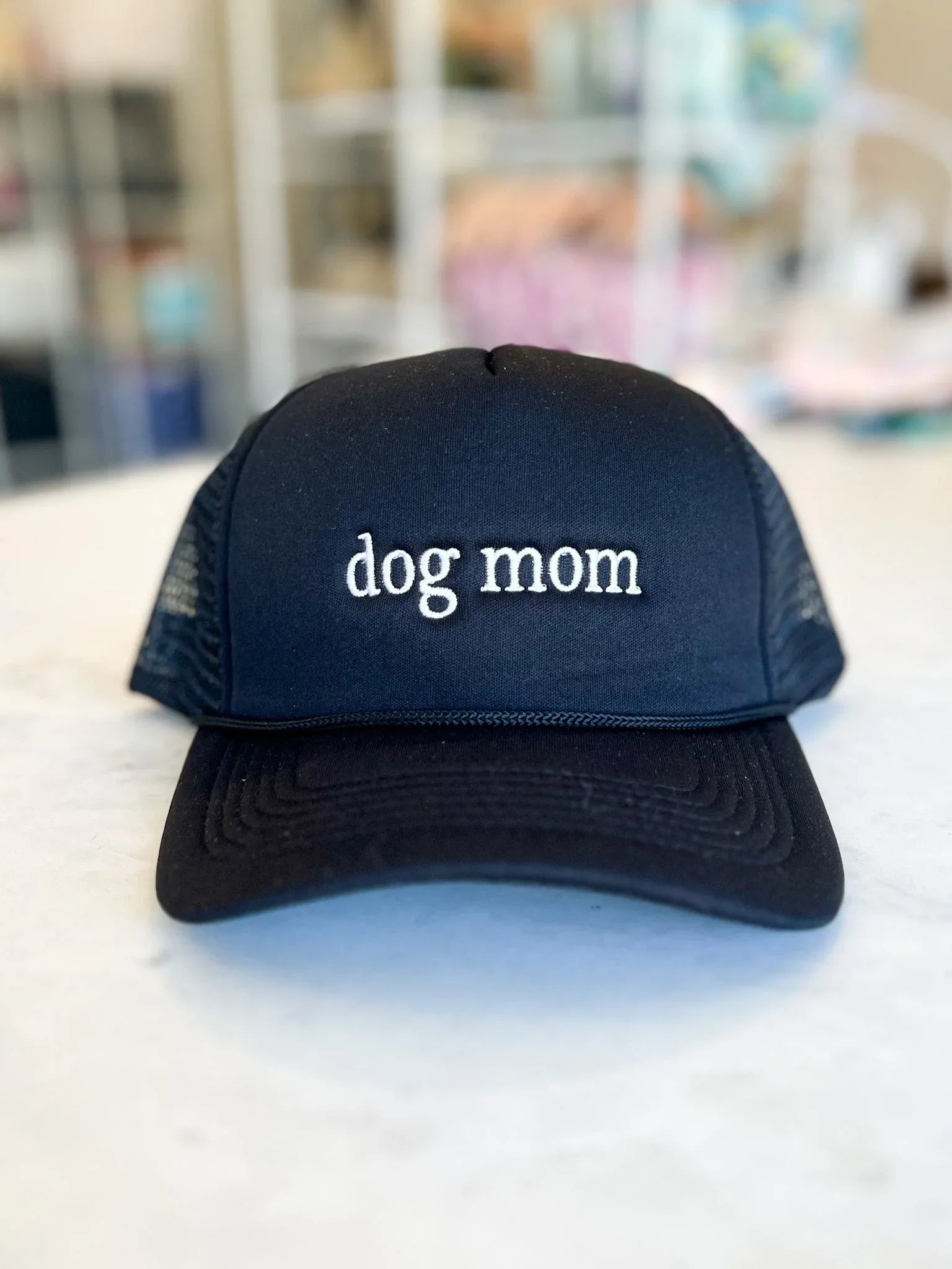 Dog Mom Trucker Hat Black 1 - MiniPaw Luxe