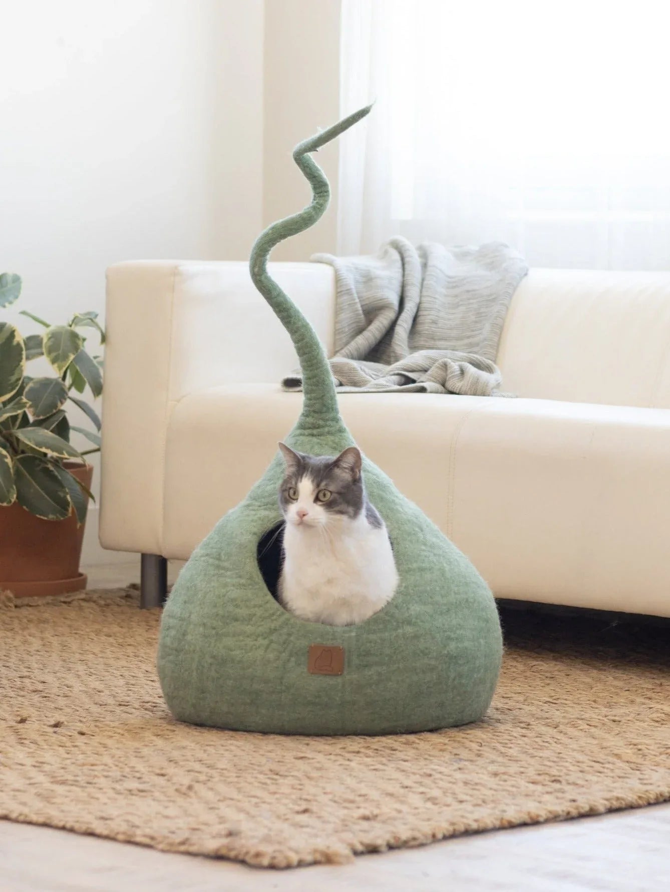 Eucalyptus Green | Tail Style Cave 3 - MiniPaw Luxe
