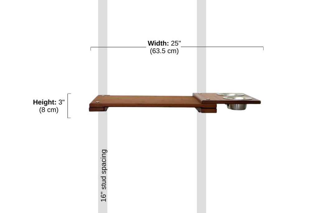Wall Mounted Cat Feeding Shelf