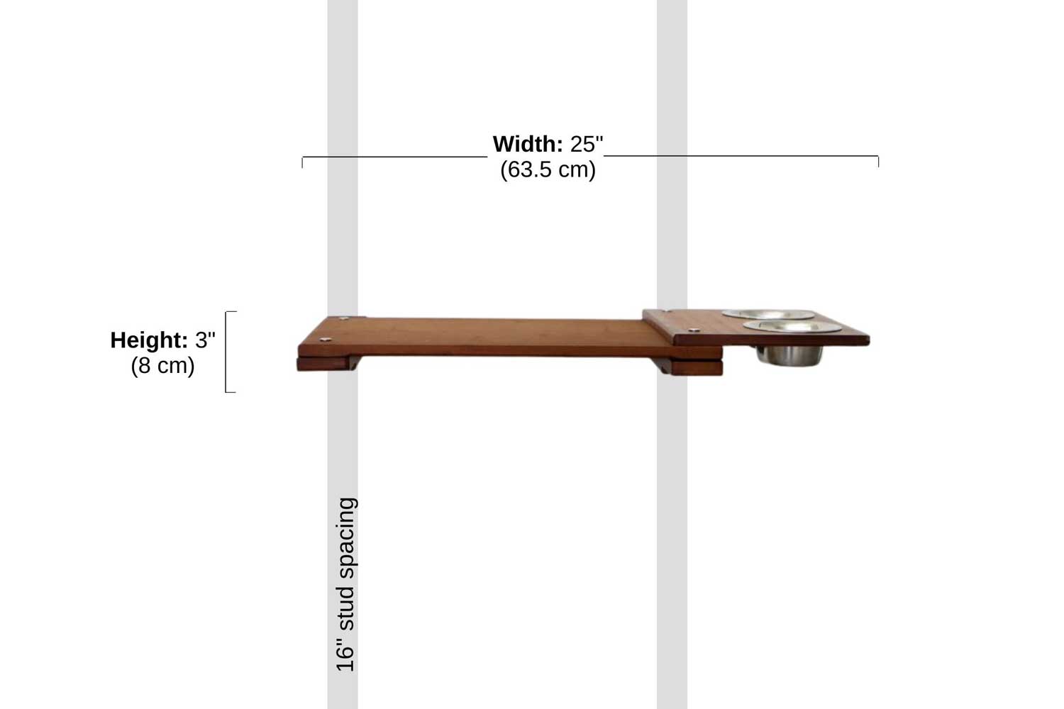 Wall Mounted Cat Feeding Shelf