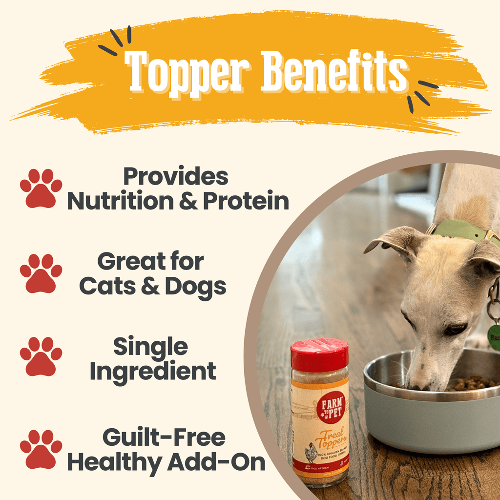 Treat Topper Chicken Pet Food Topper | Healthy Meal Supplement for Pets
