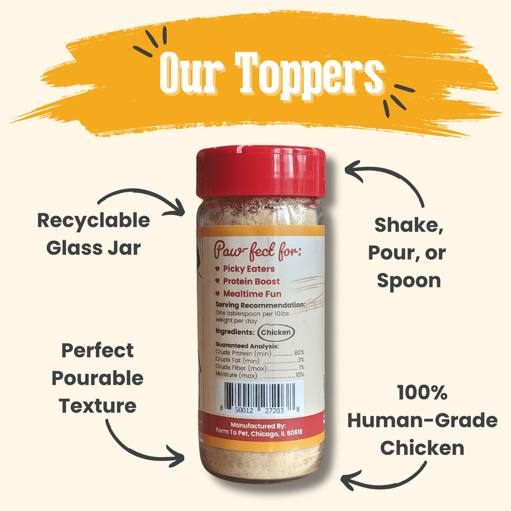 Treat Topper Chicken Pet Food Topper | Healthy Meal Supplement for Pets