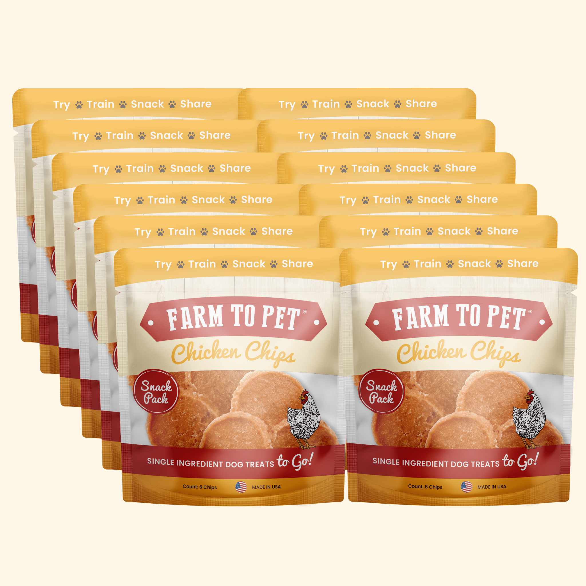Chicken Chips Snack Pack Bundles | Pet Party Favors & Training Treats