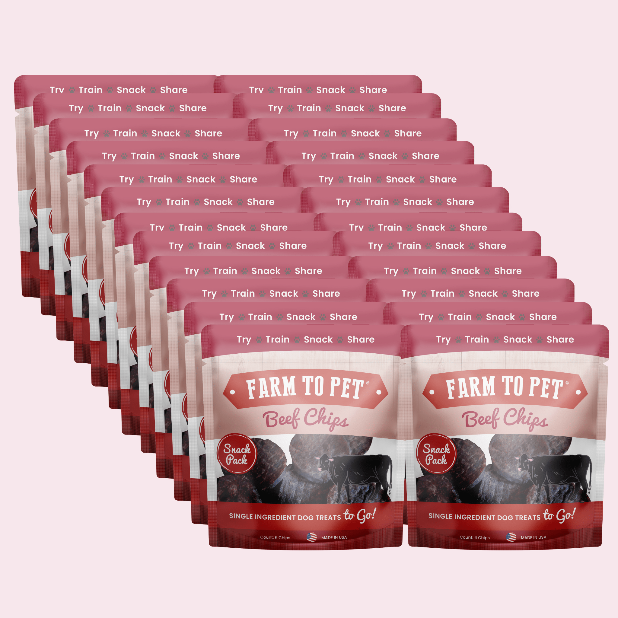 Beef Chips Snack Pack Bundles | Pet Treats for Training & Travel