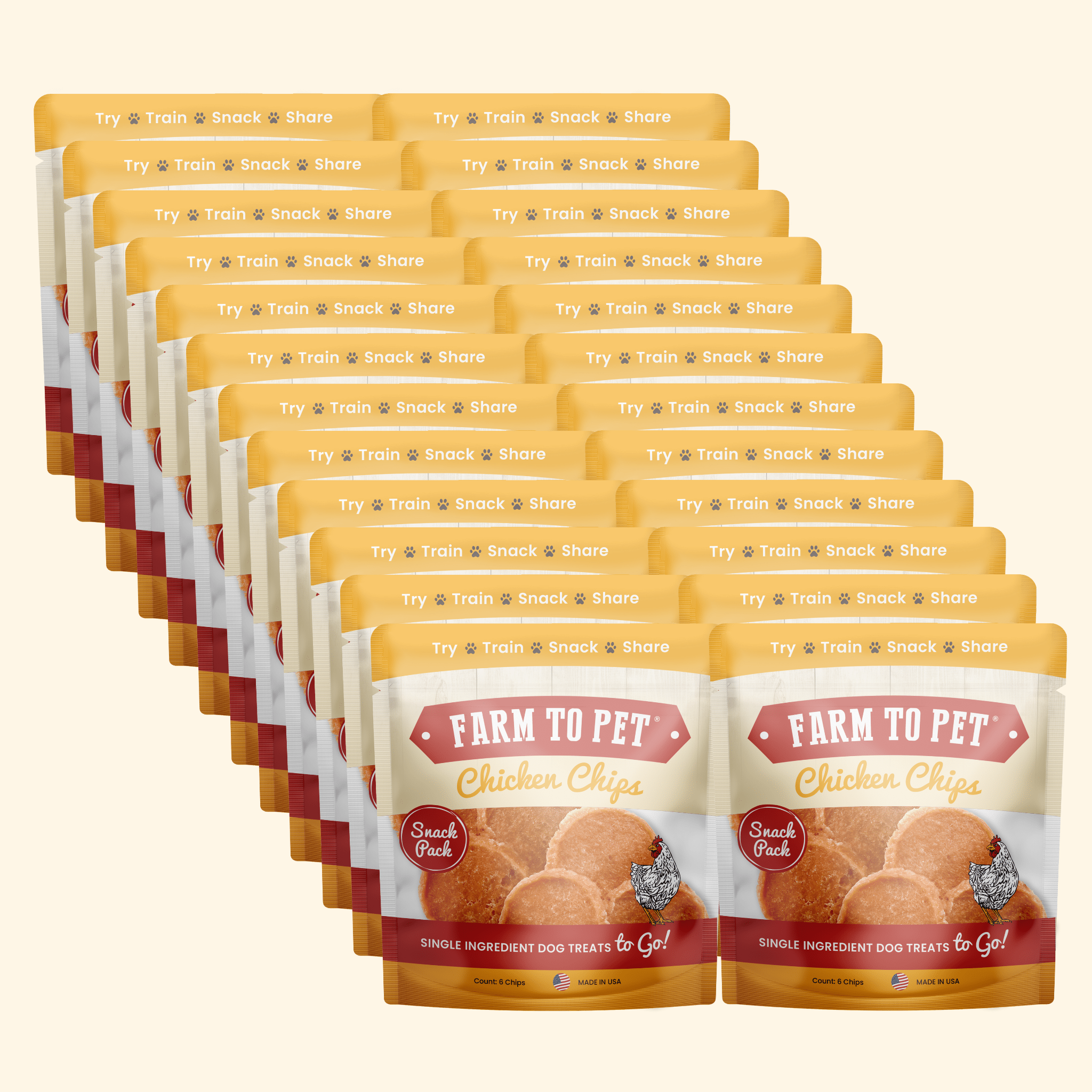 Chicken Chips Snack Pack Bundles | Pet Party Favors & Training Treats