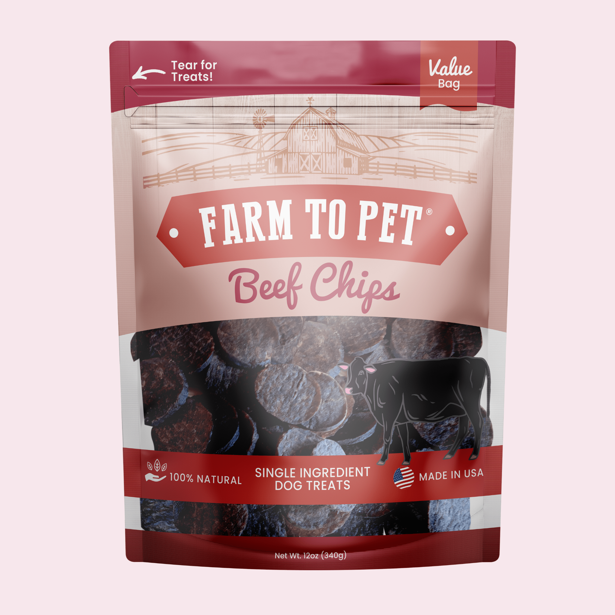 Beef Chips Pet Treats | Single-Ingredient Healthy Treats for Pets