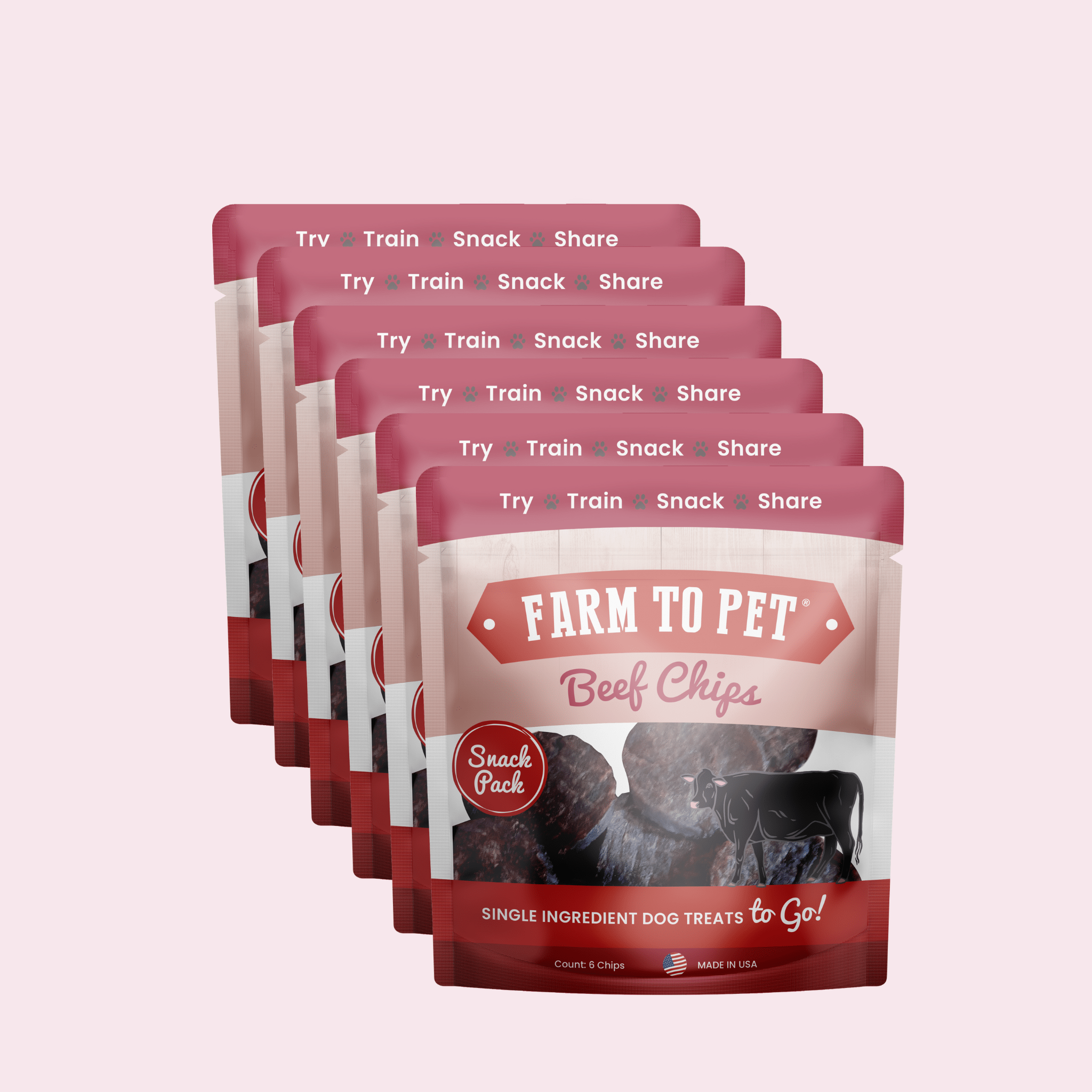 Beef Chips Snack Pack Bundles | Pet Treats for Training & Travel