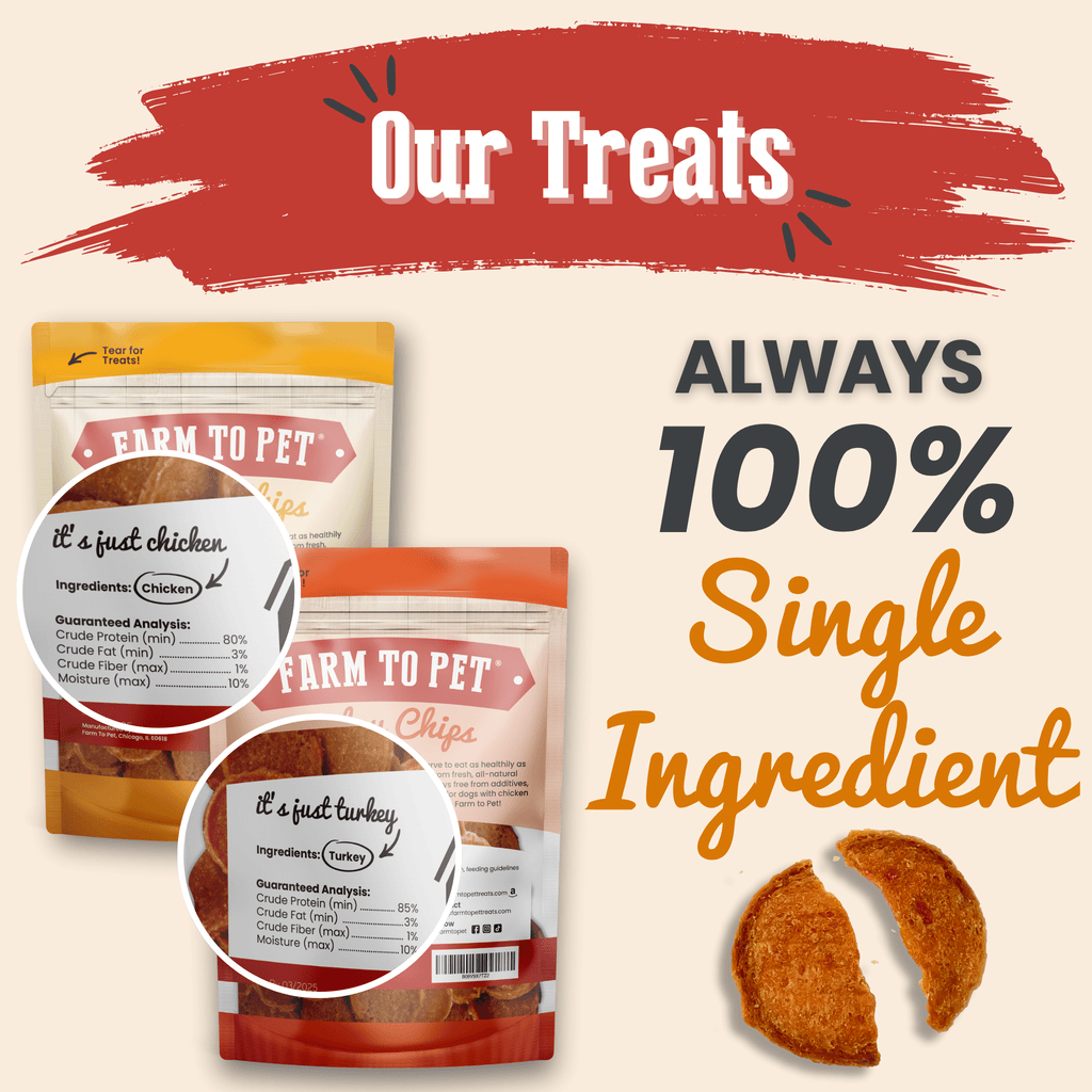 Turkey & Chicken Chip Pet Treat Duo | Single-Ingredient Poultry Treats