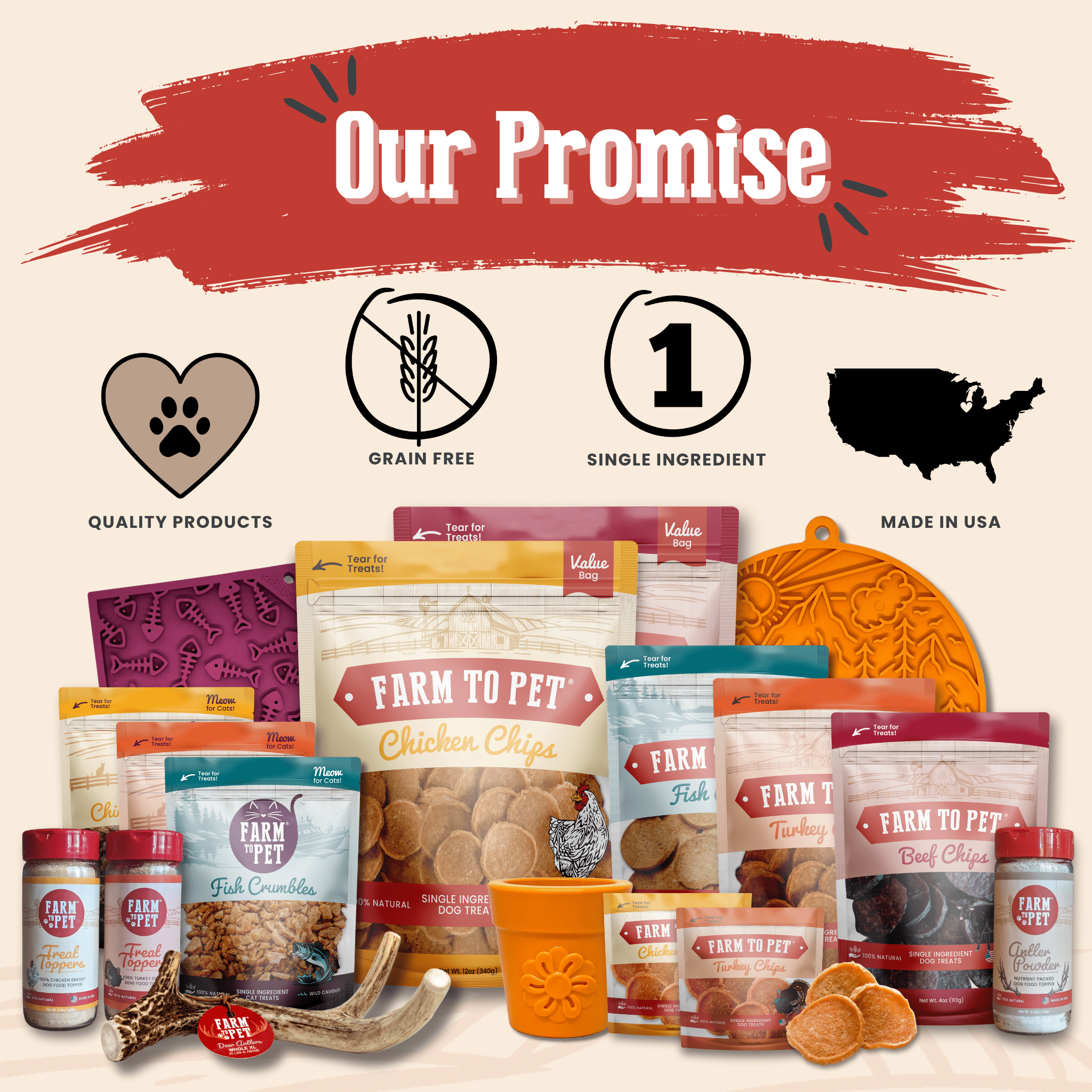 Turkey & Chicken Chip Pet Treat Duo | Single-Ingredient Poultry Treats