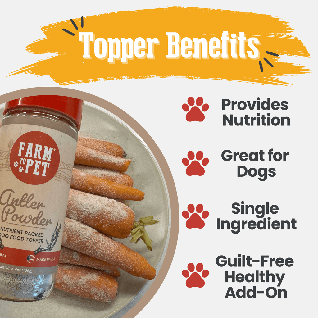 Treat Topper Antler Powder Pet Food Topper | Nutritional Supplement for Dogs and Cats